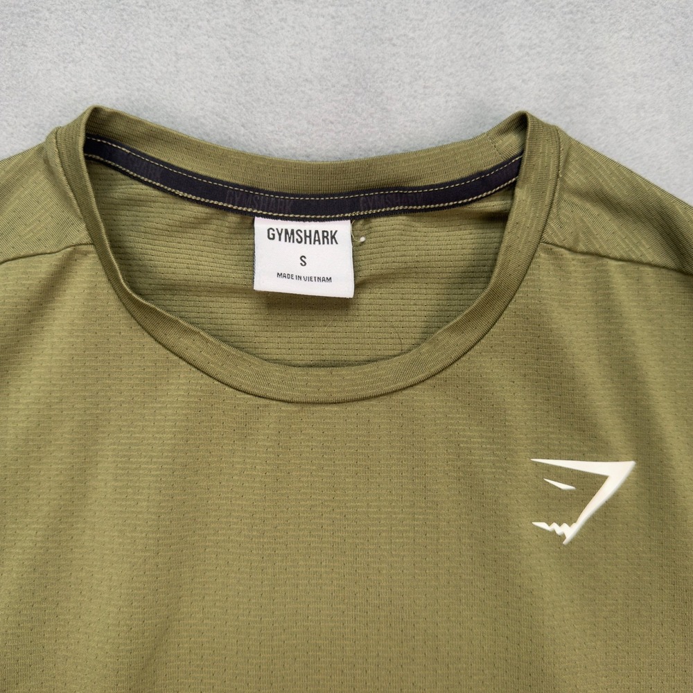 Gymshark Arrival Short Sleeve T-Shirt Size S Olive Green Mens - Picture 2 of 5
